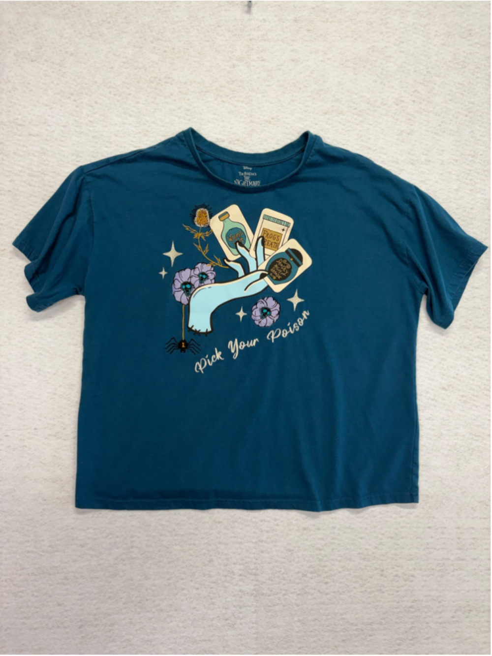 Disney Nightmare Before Christmas Pick Your Poison Embroidered Tee XL 2022